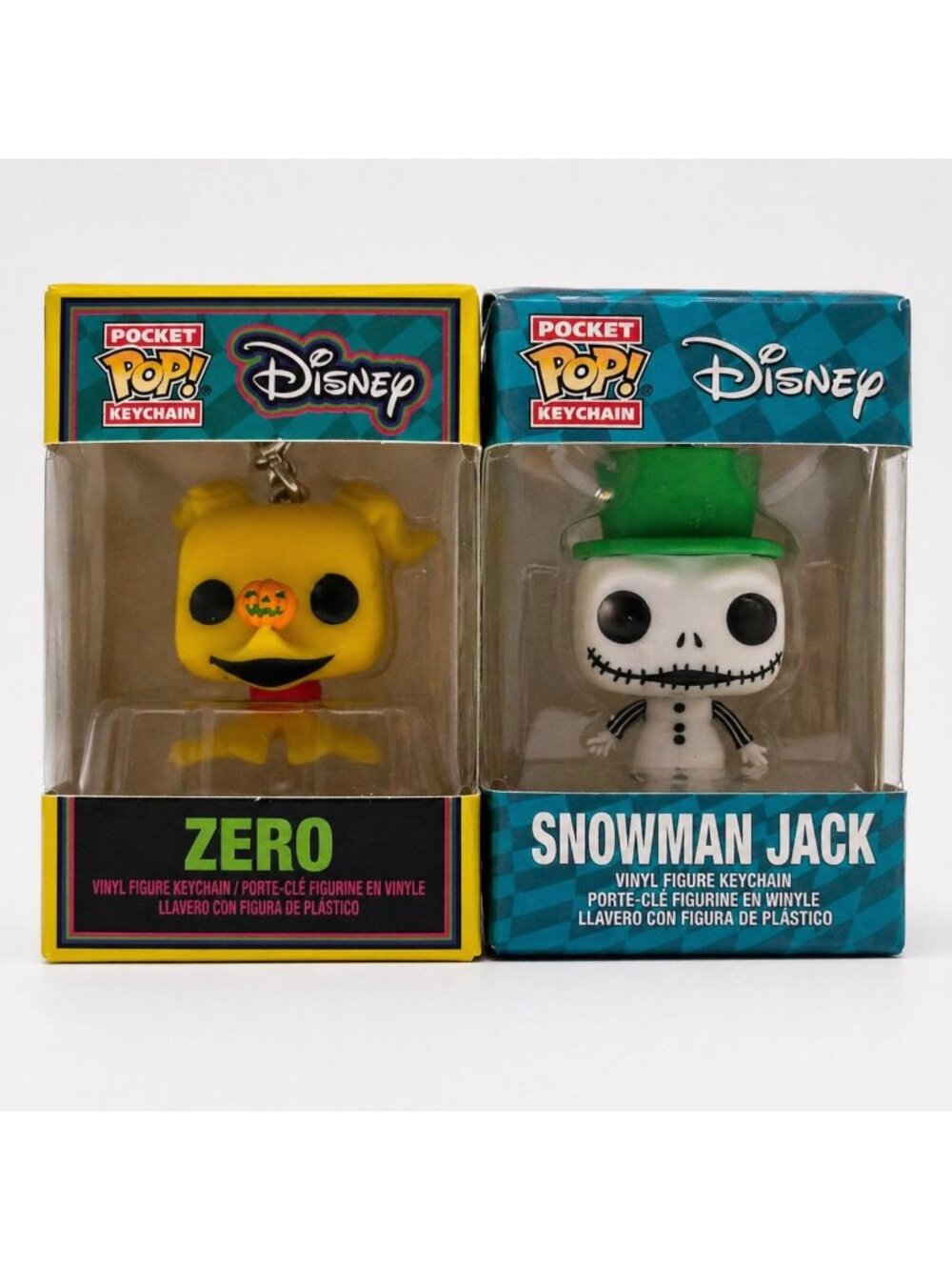 Disney Pocket Pop Keychain Bundle Zero & Snowman Jack Nightmare Before Christmas